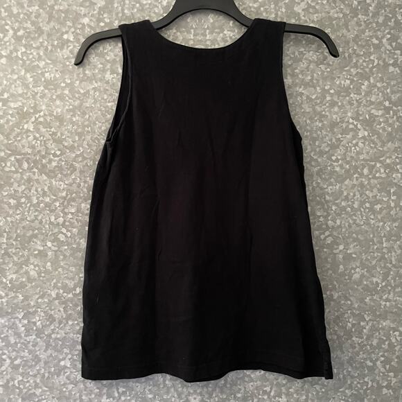 Fresh Produce Black V-Neck Sleeveless Cotton Tank Top - Size XS - Made in USA - Picture 4 of 5